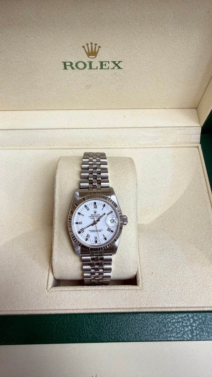 Rolex Datejust 31 White Roman Dial on Jubilee 68274