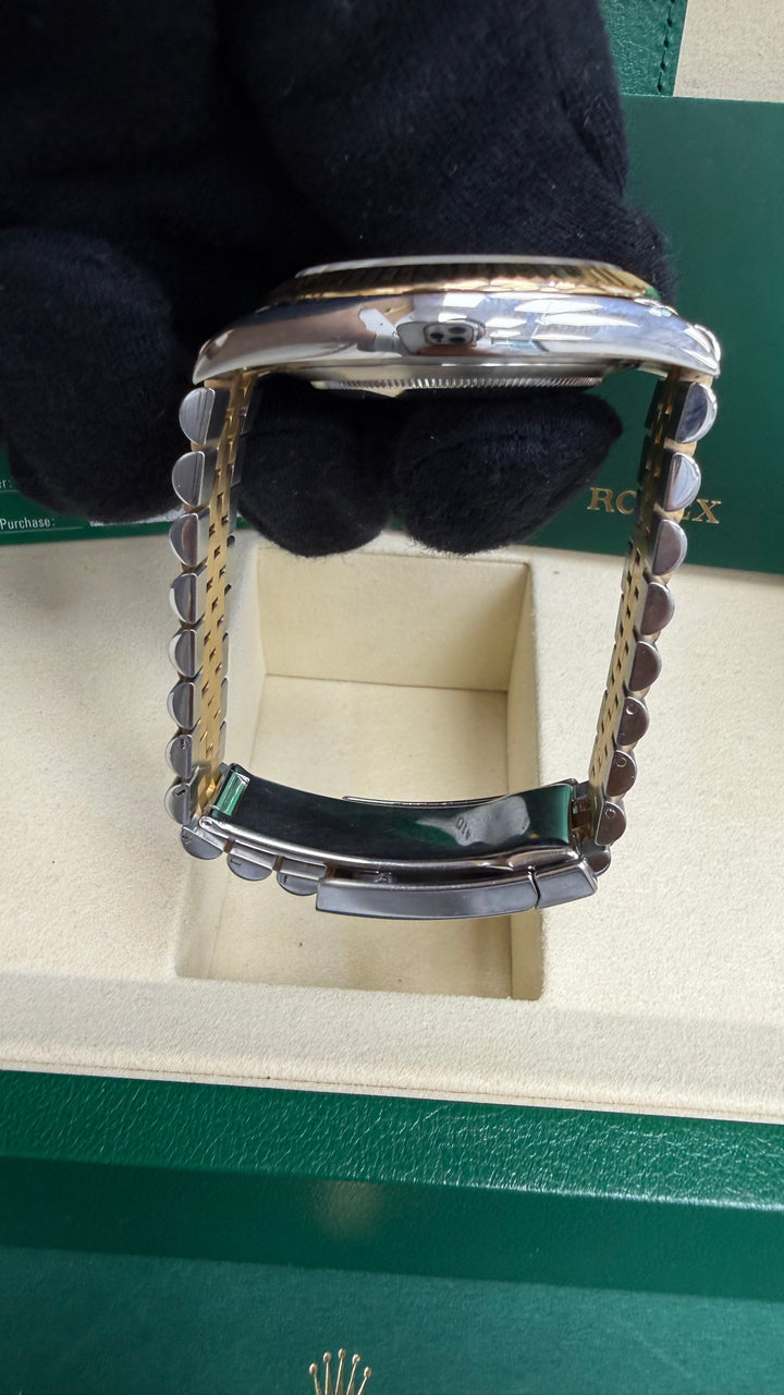 Rolex Datejust 41 Slate Green Roman Dial on Jubilee 126333 Card 2019