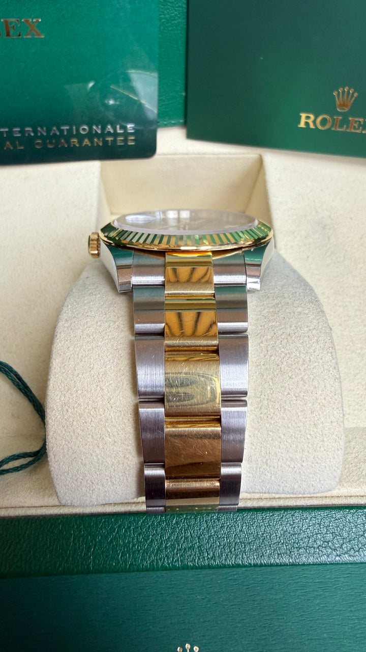 Rolex Datejust 41 Slate Green Roman Dial on Oyster 126333 Card 2021
