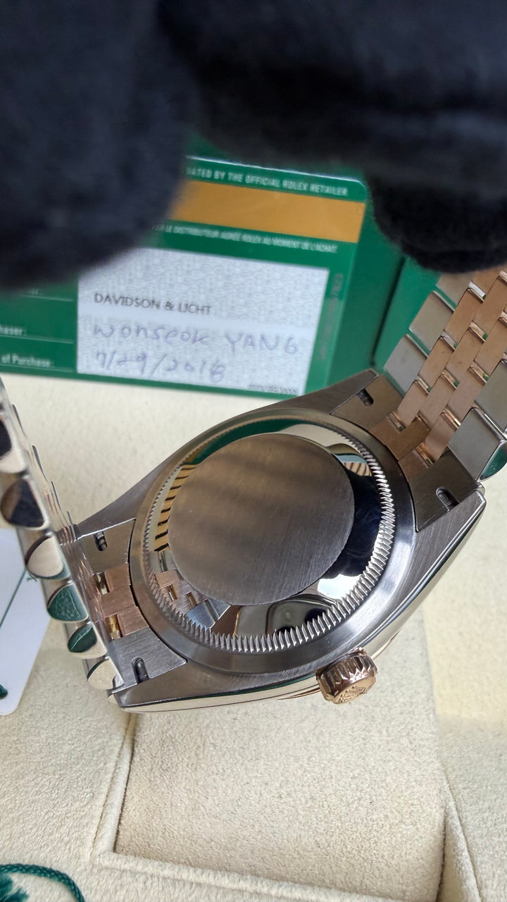 Rolex Datejust 36 White Roman Dial on Jubilee 126231 Card 2018