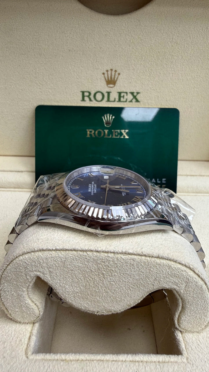Rolex Datejust 41 Blue Roman Dial on Jubilee 126334 Card 2022