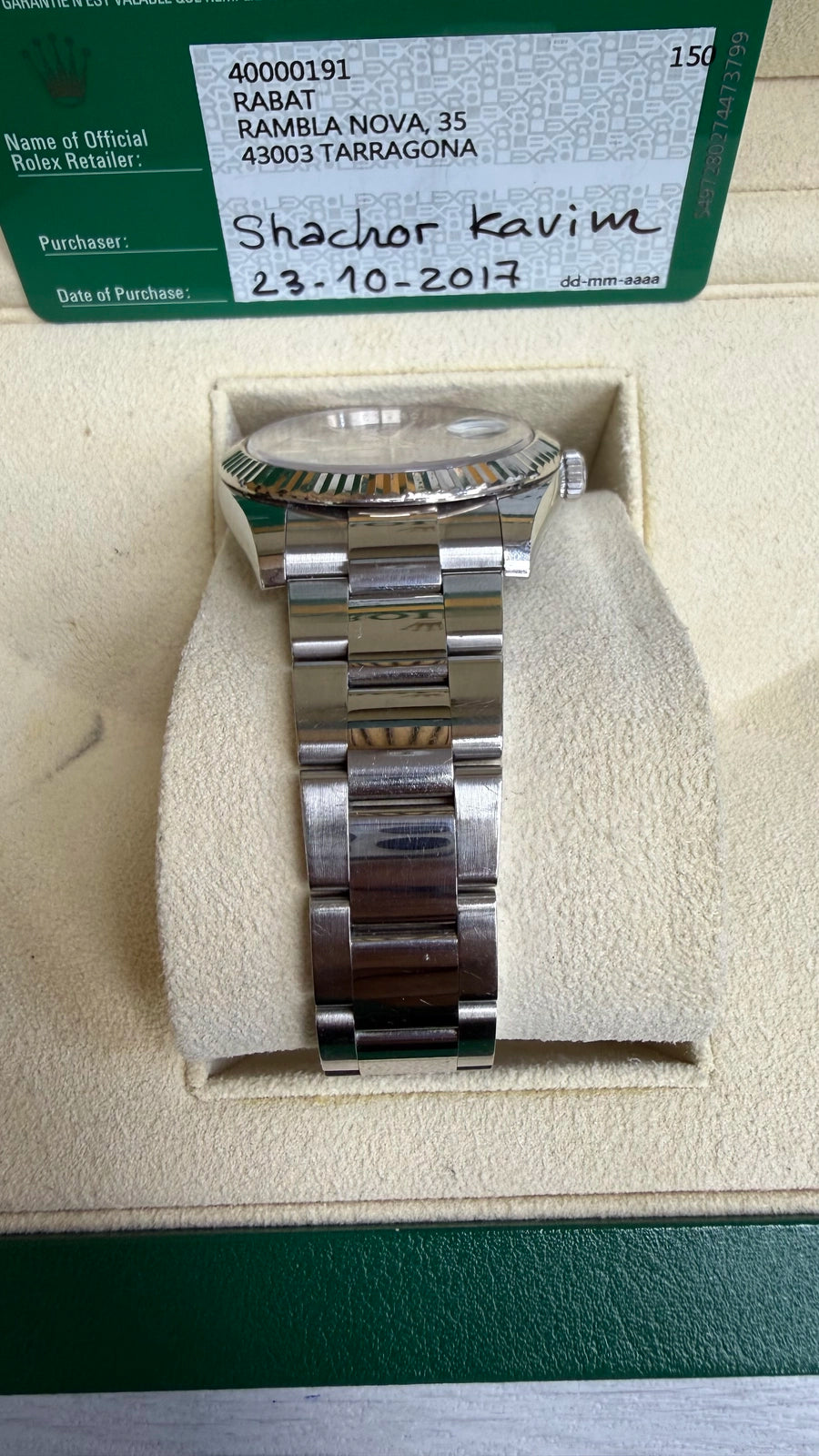 Rolex Datejust 41 Black Index Dial on Oyster 126334 Card 2017
