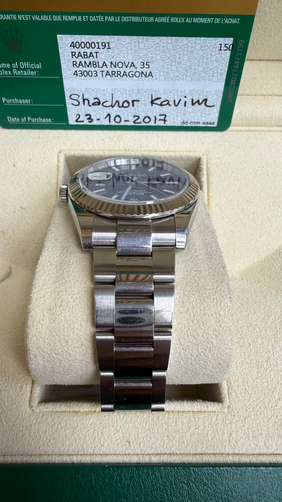 Rolex Datejust 41 Black Index Dial on Oyster 126334 Card 2017