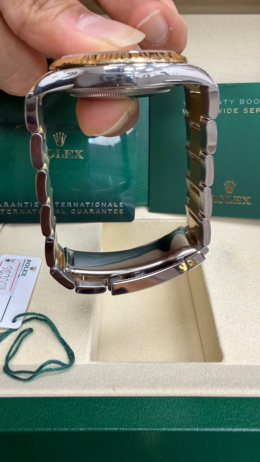 Rolex Datejust 41 Slate Green Roman Dial on Oyster 126333 Card 2021