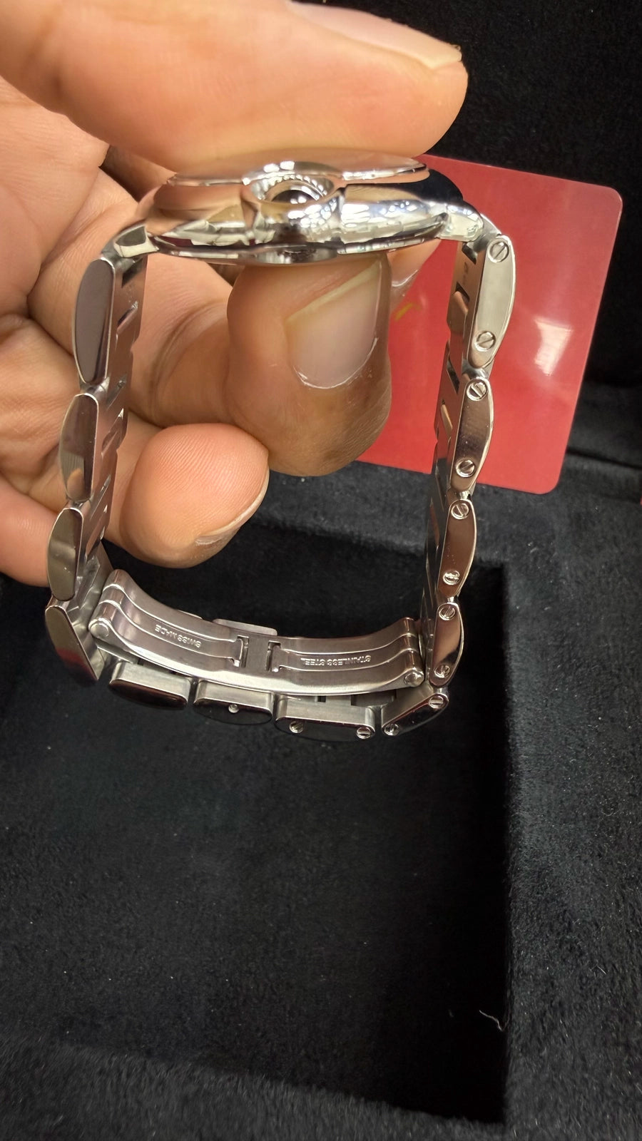 Cartier Ballon Bleu 28 Silvered Opaline Dial on Bracelet W69010Z4 Card 2017