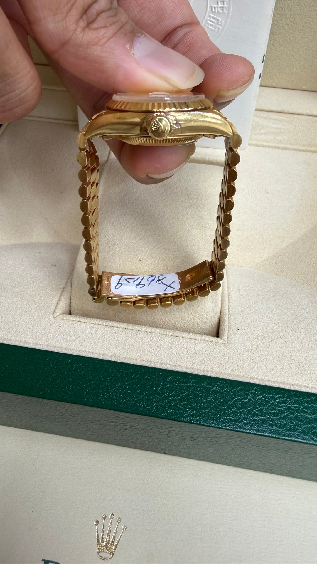 Rolex Datejust Lady President Champagne Diamond Dial on President 69178 Papers 1991