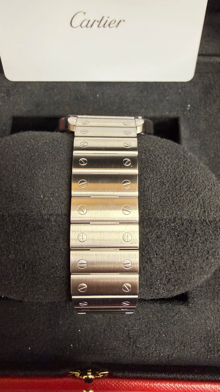 Cartier Santos de Cartier Large Silver Dial on Bracelet WSSA0018 Complete 2025