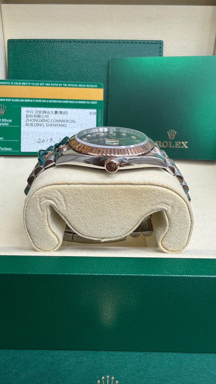 Rolex Datejust 41 Chocolate Diamond Dial on Jubilee 126331 Card 2018