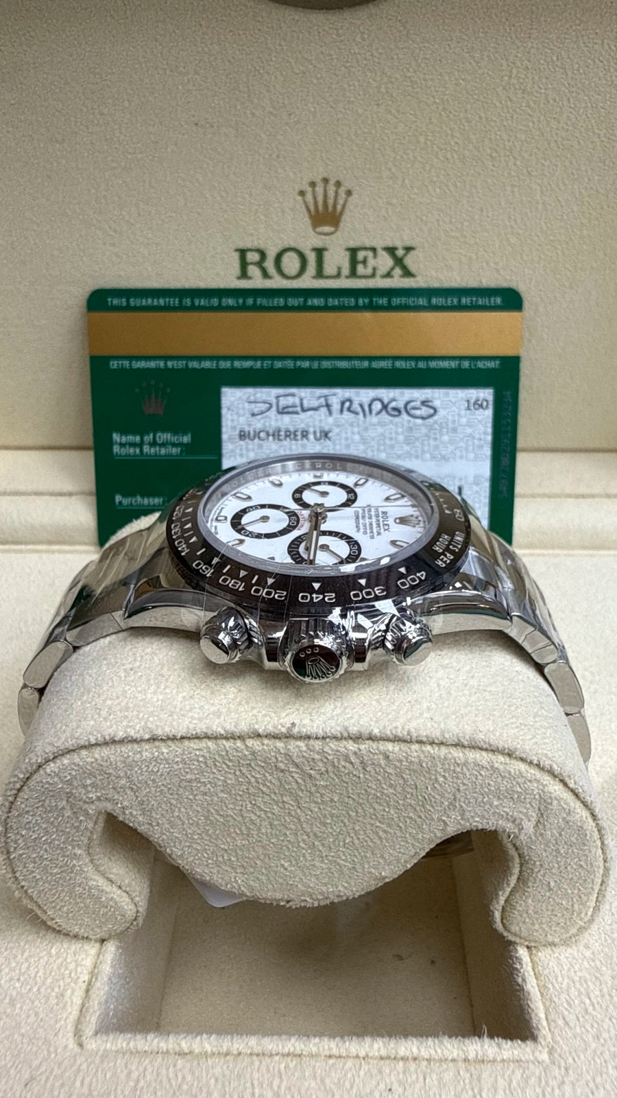 Rolex Daytona "Panda" White Dial on Oyster 116500LN Card 2018
