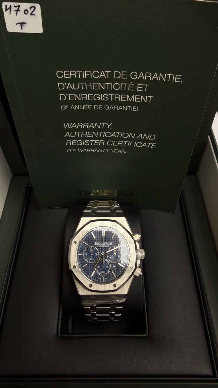 Audemars Piguet Royal Oak Chronograph Blue Dial on Bracelet 26320ST.OO.1220ST.03 Papers 2012