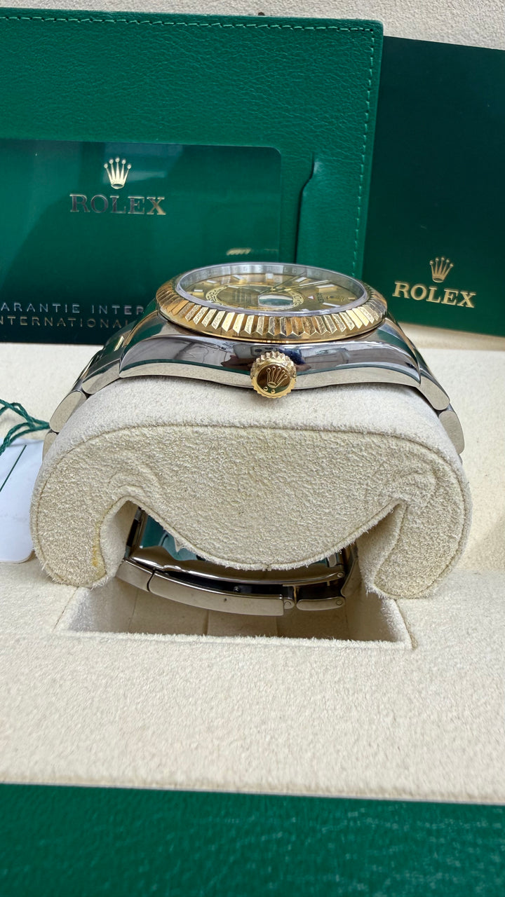 Rolex SkyDweller Champagne Index Dial on Oyster 336933 Card 2024