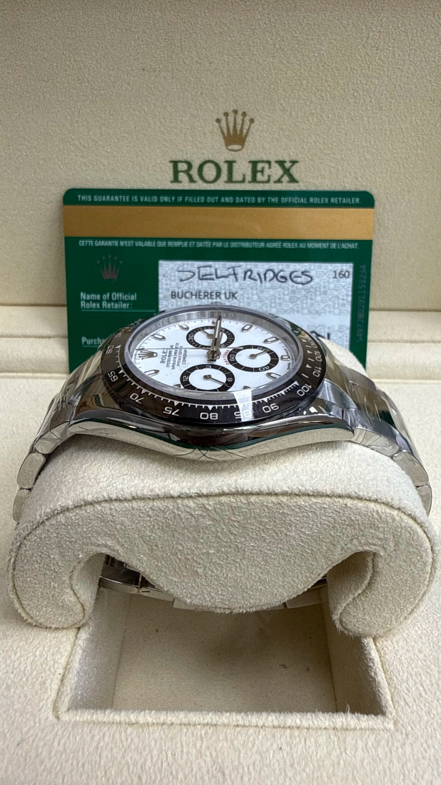 Rolex Daytona "Panda" White Dial on Oyster 116500LN Card 2018