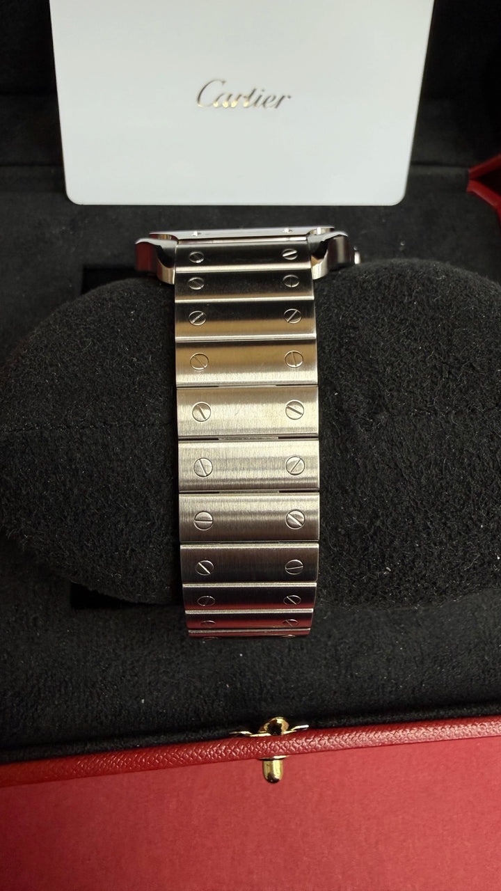 Cartier Santos de Cartier Large Silver Dial on Bracelet WSSA0018 Complete 2025