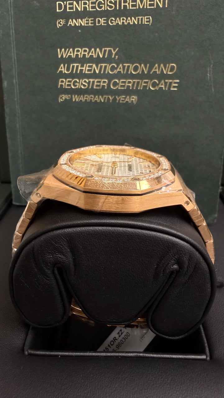 Audemars Piguet Royal Oak Selfwinding White Dial on Bracelet 15451OR.ZZ.1256OR.01 Papers 2016