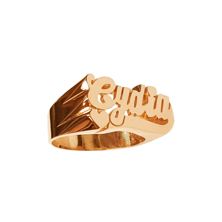 "Cydia" Classic Script Left Heart Tail