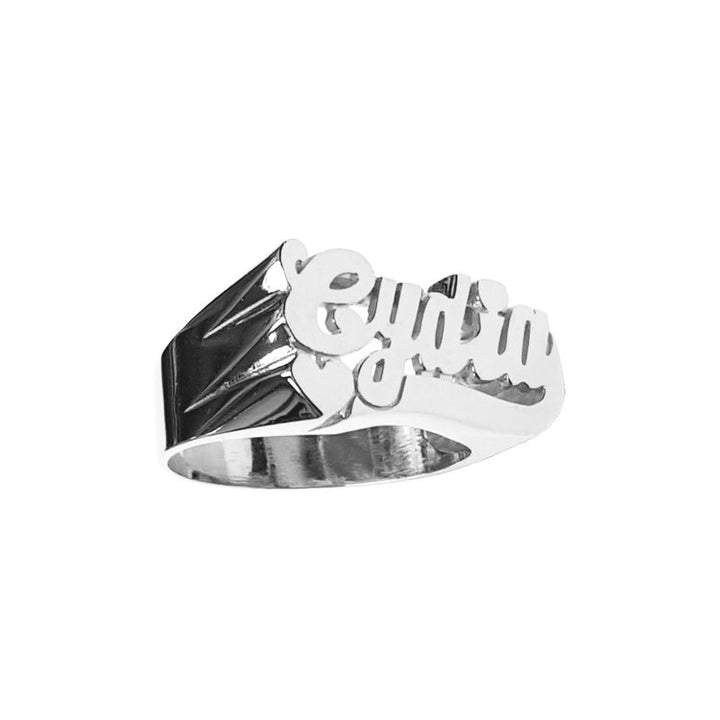 "Cydia" Classic Script Left Heart Tail