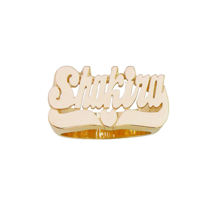 "Shakira" Classic Script Heart Tail