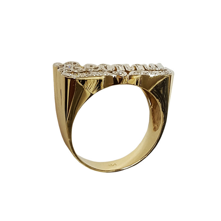 "LEONNA" Petite Script with Diamonds