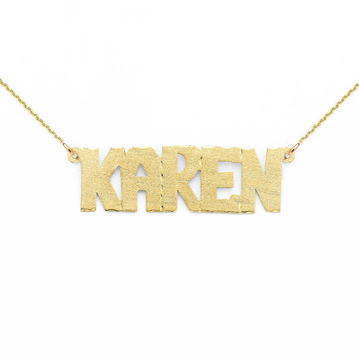 "Karen" Modern All Caps Name Necklace