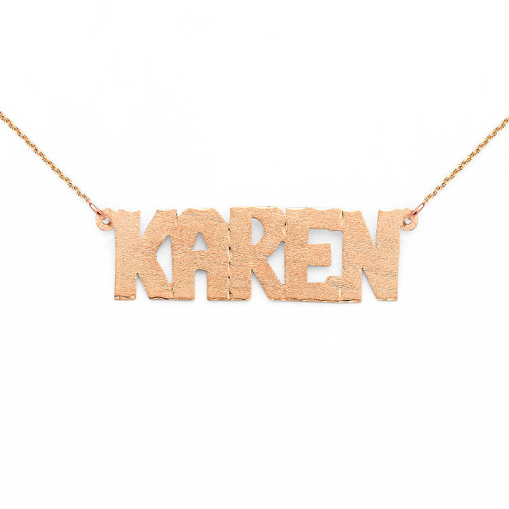 "Karen" Modern All Caps Name Necklace