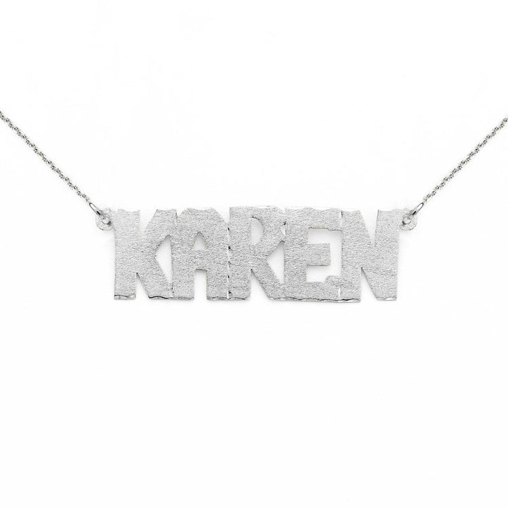 "Karen" Modern All Caps Name Necklace