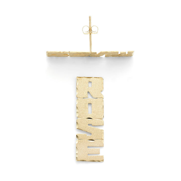 "Rose" Modern Vertical Name Earrings