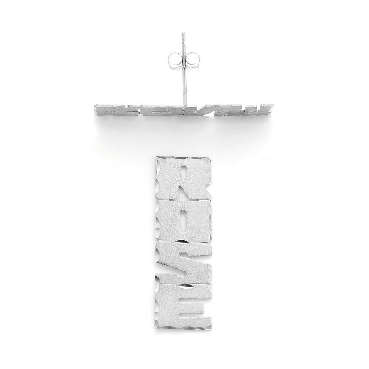 "Rose" Modern Vertical Name Earrings