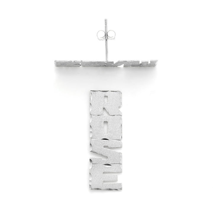 "Rose" Modern Vertical Name Earrings